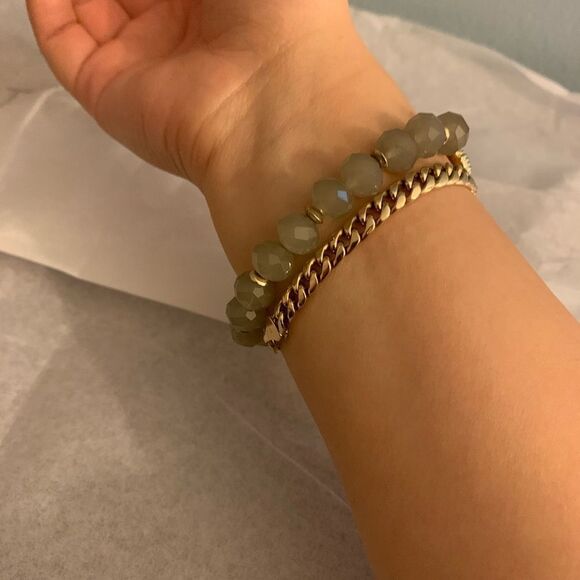 New Zales Quartz Bead Bolo Bracelet Gold Plated​ - Picture 3 of 4